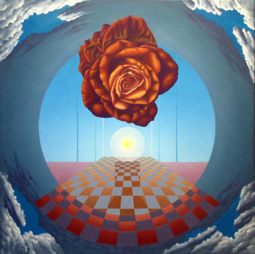De filosofie over de roos,  The philosophy about the rose,  2004    (80x80 cm)