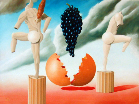 Afkeer van de aanbidding der druiven,   Aversion to the worship of grapes,   1996   (60x80 cm)